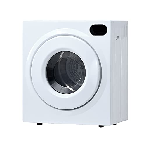 衣類乾燥機 4kg タッチパネル操作 大容量 衣類乾燥 家庭用 タイマー機能 壁掛け可能 1人暮らし ドラム式 布団乾燥 湿気対策 梅雨対策 カビ対策 やさしく乾燥 おしゃれ (ホワイト‐タイプD)